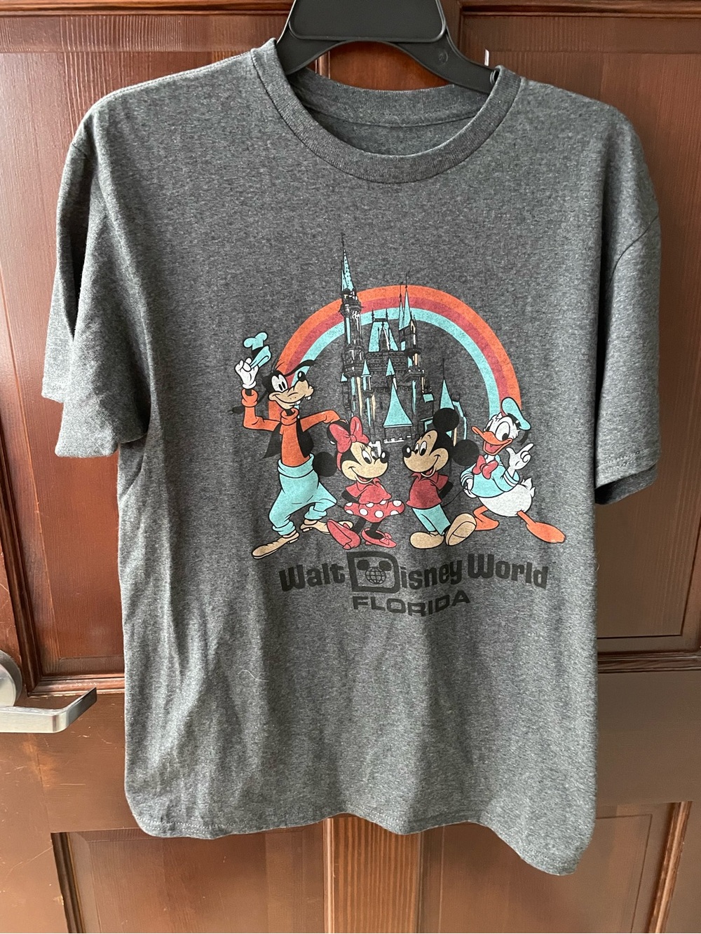 Disney Parks Mickey & Friends Rainbow TShirt Walt Disney World Adult M